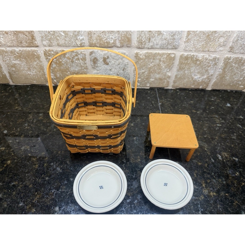 Longaberger Collectors Club Miniature 1999 Two-Pie Basket Riser Bonnie Pie Plate - Picture 3 of 7